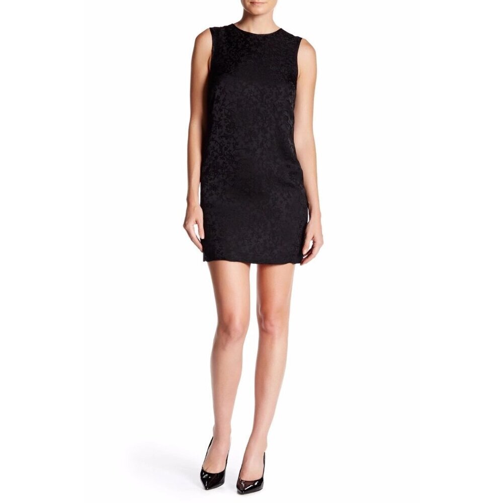 Theory Adraya Jacquard Satin Shift Mini Dress Womens Size 6 Party Minimalist